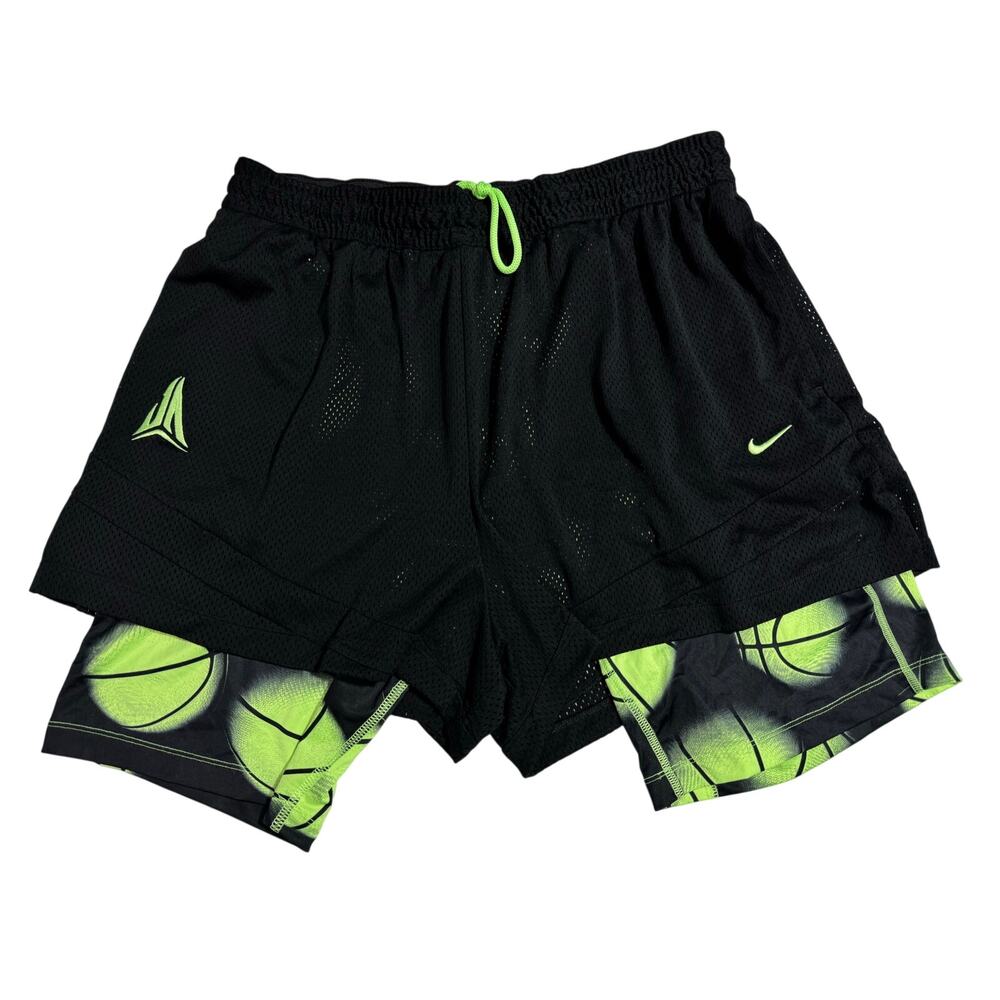 NIKE Ja Morant 2-in-1 Basketball Shorts — Black Men's 2XL